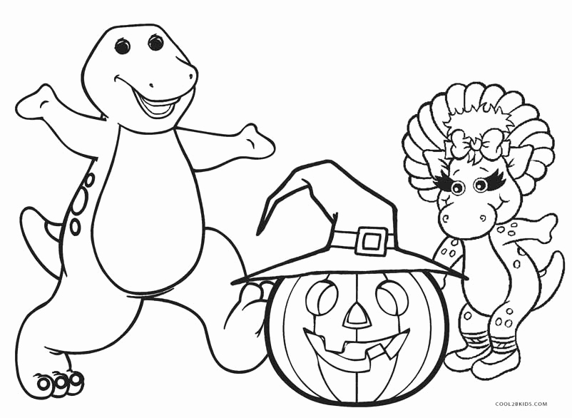 Free Printable Barney Coloring Pages For Kids Halloween Party 802x586 Free Printable Barney Coloring Pages For Kids Halloween Party
