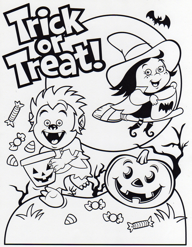 Trick Or Treat Coloring Pages Trick Or Treat Bag Party Halloween 623x800 Trick Or Treat Coloring Pages Trick Or Treat Bag Party Halloween
