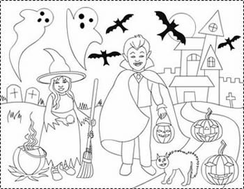 350x272 Halloween Coloring Pages Clipart