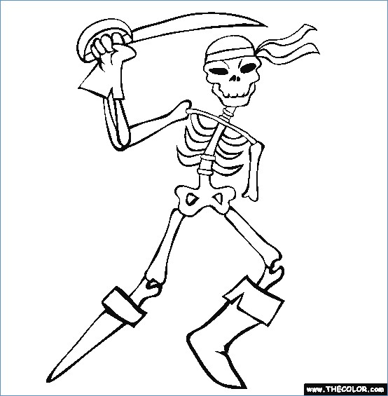 554x565 Halloween Coloring Pages Skeleton