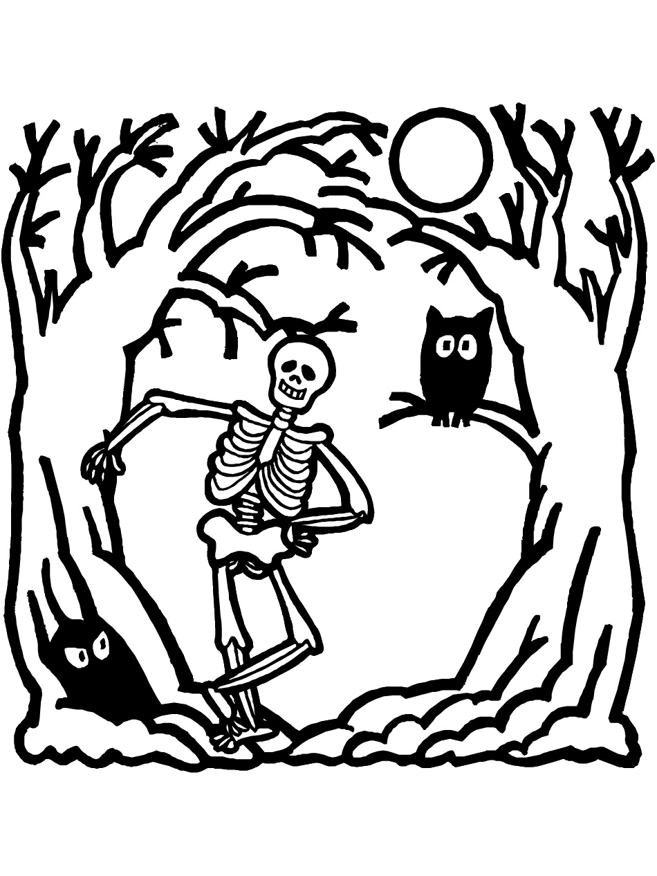 950x1266 Free Printable Skeleton Coloring Pages For Kids
