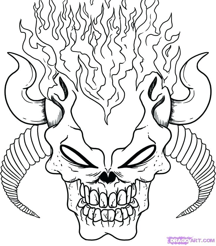 736x837 Skulls Coloring Pages Cool Coloring Pages Of Skulls Halloween