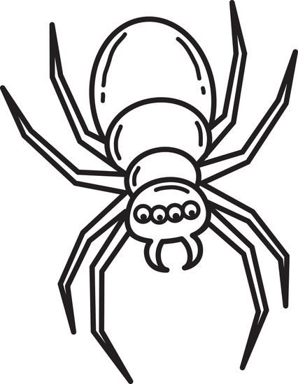 426x550 Free Printable Halloween Spider Coloring Page For Kids Simple