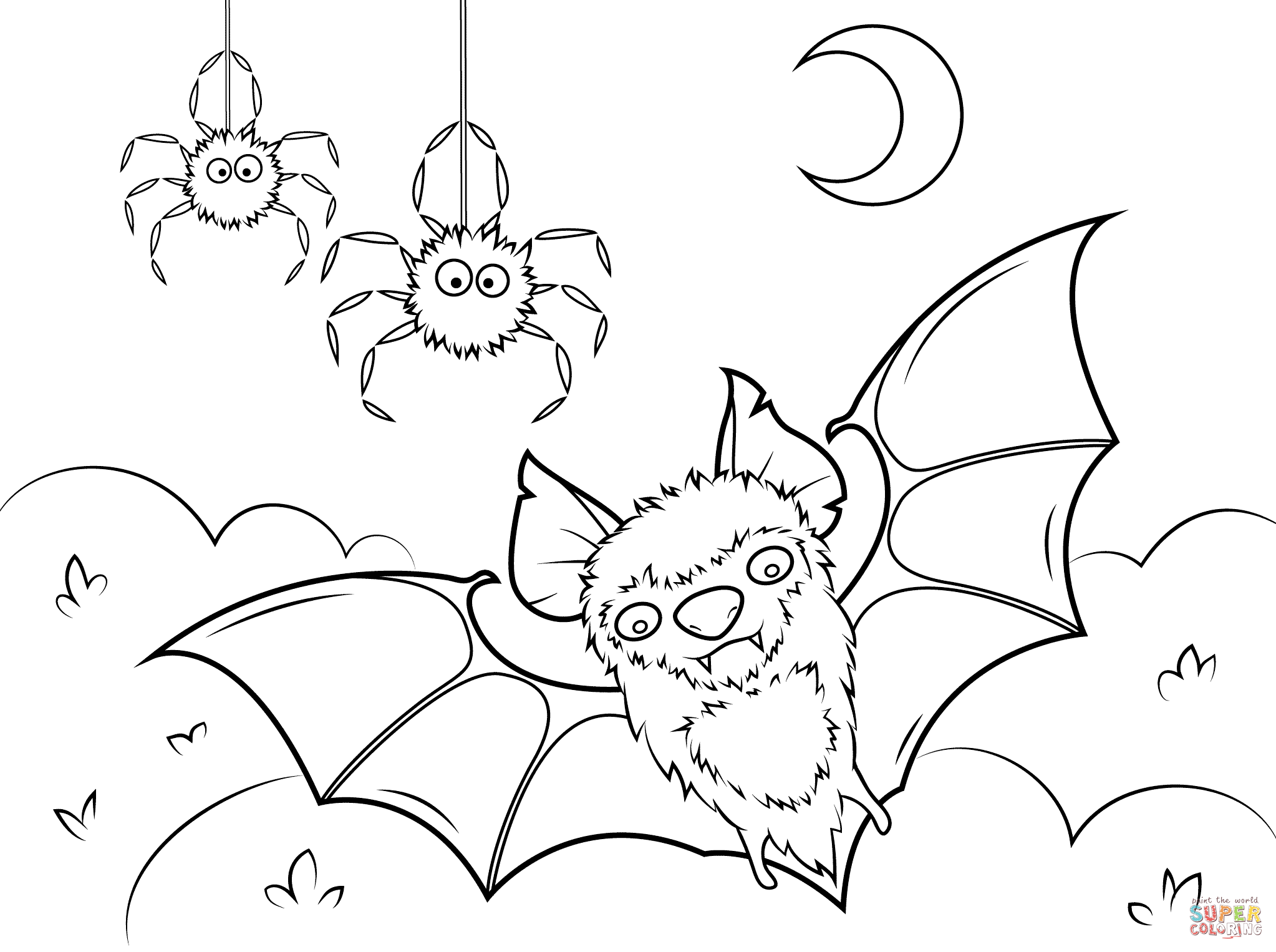 2046x1526 Halloween Spiders Coloring Pages 2349259