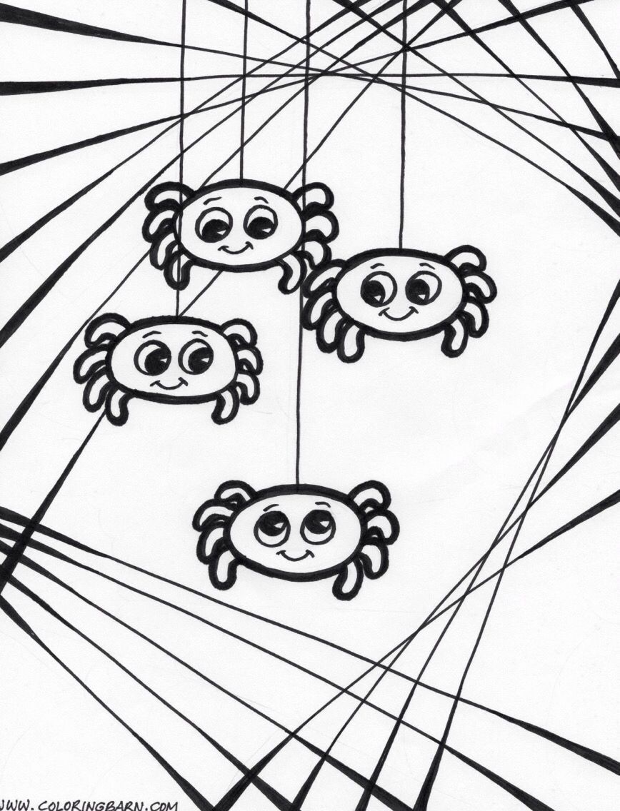 868x1136 Spiders Coloring Page Halloween St Patrick S Printable For Kids