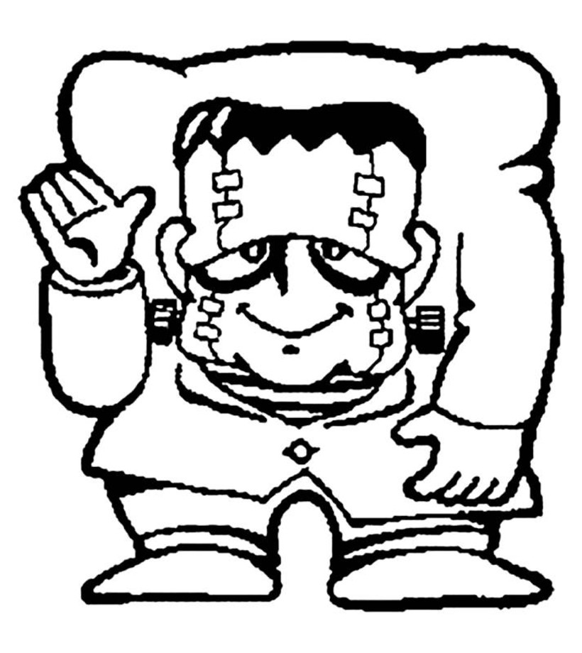 820x920 Color Halloween Coloring Pages, Halloween Town Colouring Pages