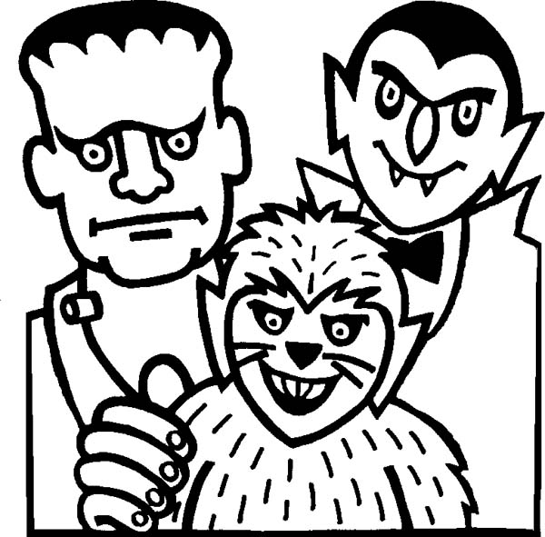 Halloween Werewolf Coloring Pages And Vampire 600x591 Halloween Werewolf Coloring Pages And Vampire