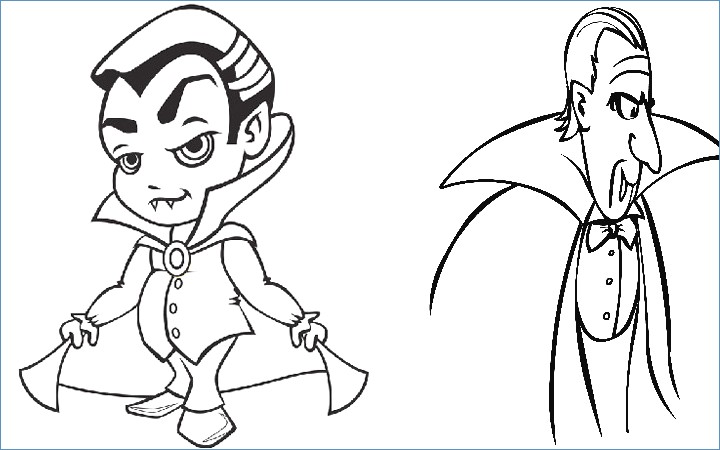 Little Vampire Printabel Halloween Coloring Pages 720x450 Little Vampire Printabel Halloween Coloring Pages