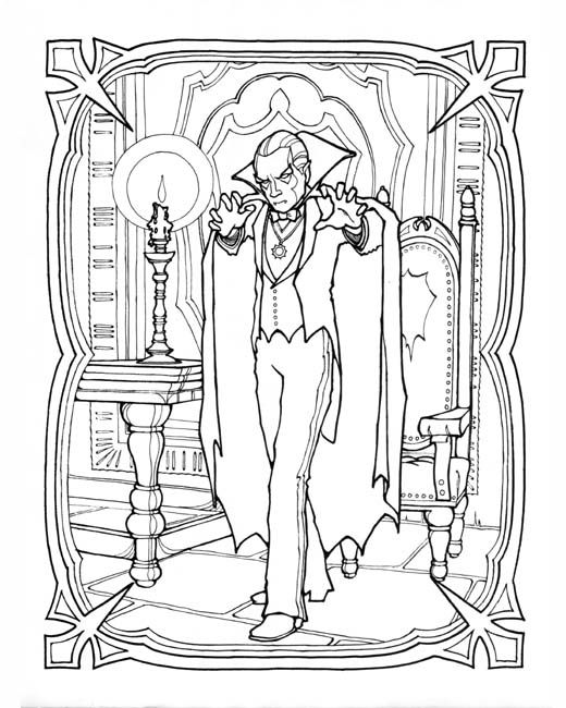 Adult Vampire Coloring Pages Monster Coloring Book I 520x650 Adult Vampire Coloring Pages Monster Coloring Book I