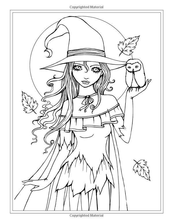 Vampire Coloring Pages Autumn Fantasy Coloring Book Halloween 600x776 Vampire Coloring Pages Autumn Fantasy Coloring Book Halloween