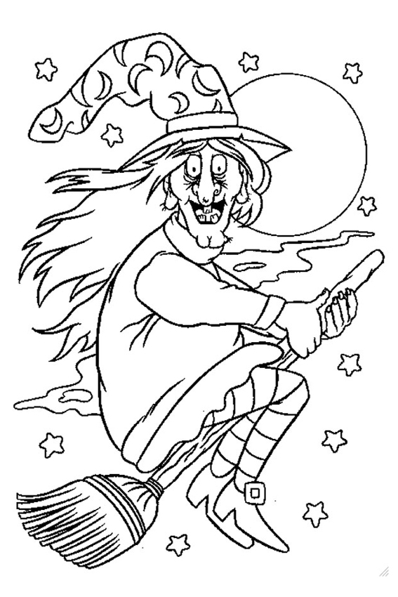 567x850 Halloween Coloring Pages From Monsters, Witches, Ghosts, Etc