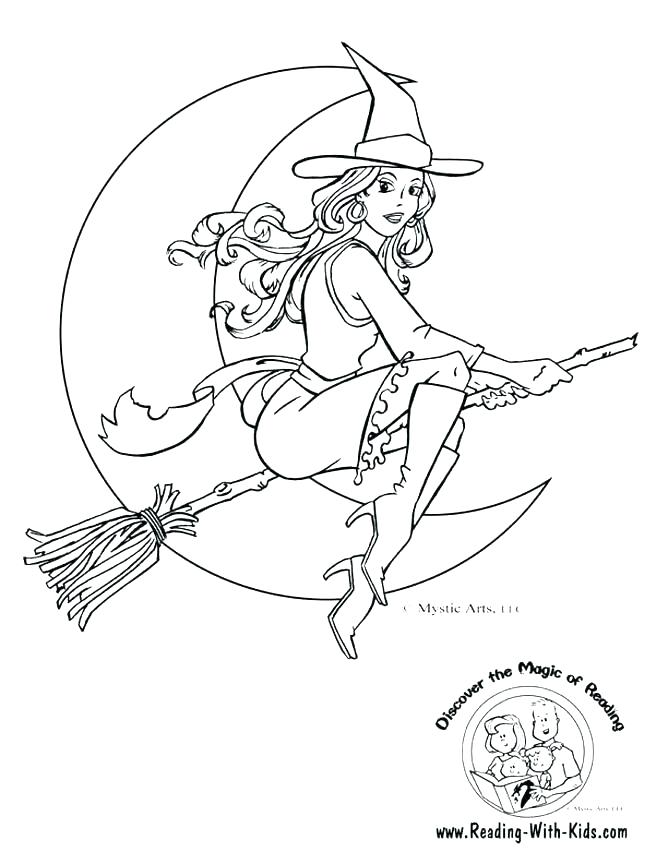 668x864 Happy Halloween Witch Coloring Pages