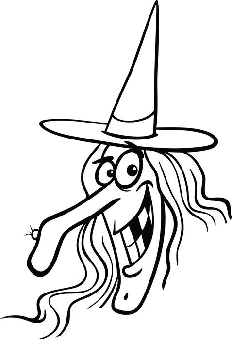 478x700 Witch Face Coloring Pages Free Printable Halloween Witch Coloring