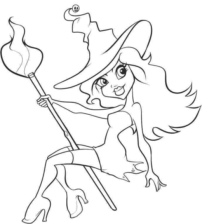 688x764 I Have Download A Beautiful And Attractive Witch Coloring Page