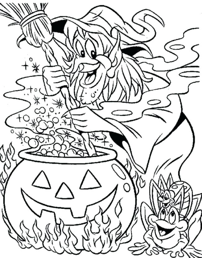 Halloween Witch Coloring Pages For Kids at GetColorings.com | Free ...