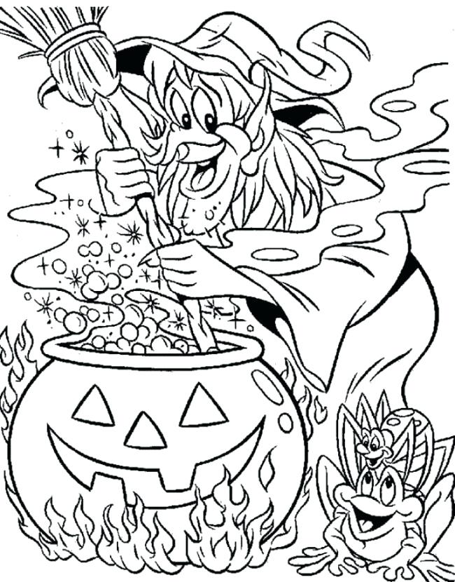 650x830 Free Halloween Coloring Pages Witches