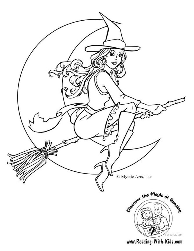 668x864 Scary Halloween Witch Coloring Pages 761 Best Coloring Pages