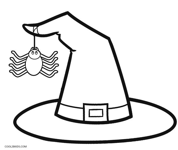Witches Hat Colouring 700x587 Witches Hat Colouring