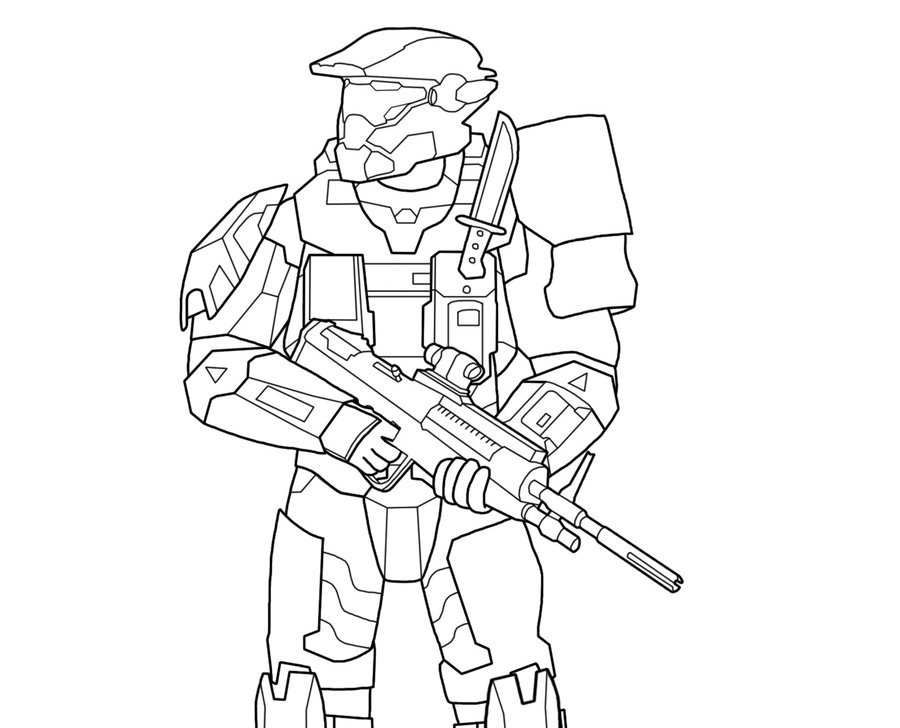900x728 Halo 3 Coloring Pages