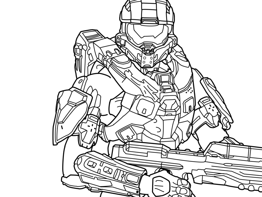 Halo Coloring Pages 900x675 Halo Coloring Pages
