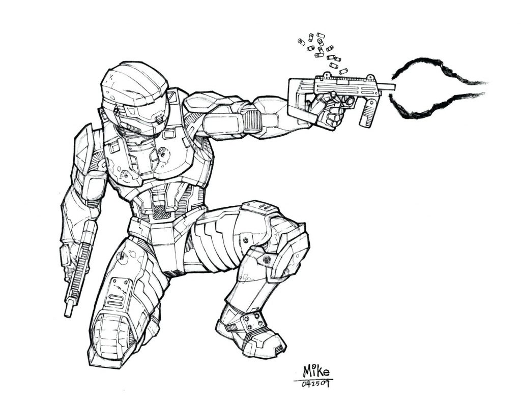 Coloring Page ~ Halo Coloring Page Nice Master Chief Pages 5 Halo 1024x795 Coloring Page ~ Halo Coloring Page Nice Master Chief Pages 5 Halo