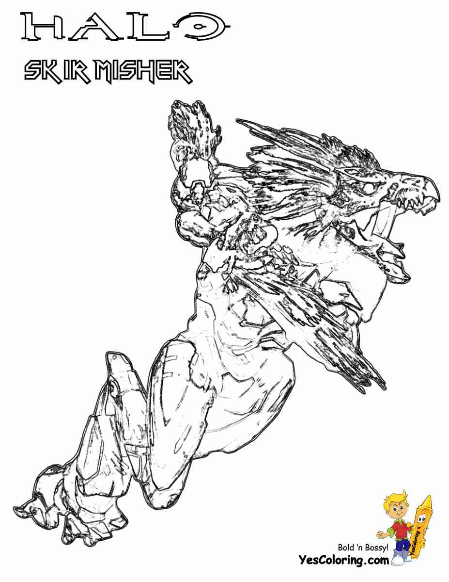 927x1200 Halo Elite Coloring Pages Olegratiy