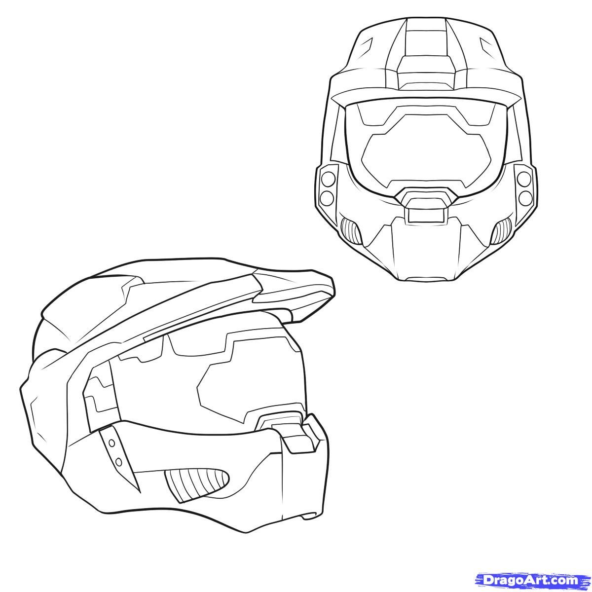 How To Draw A Halo Helmet, Step By Step, Video Game Characters 1200x1200 How To Draw A Halo Helmet, Step By Step, Video Game Characters