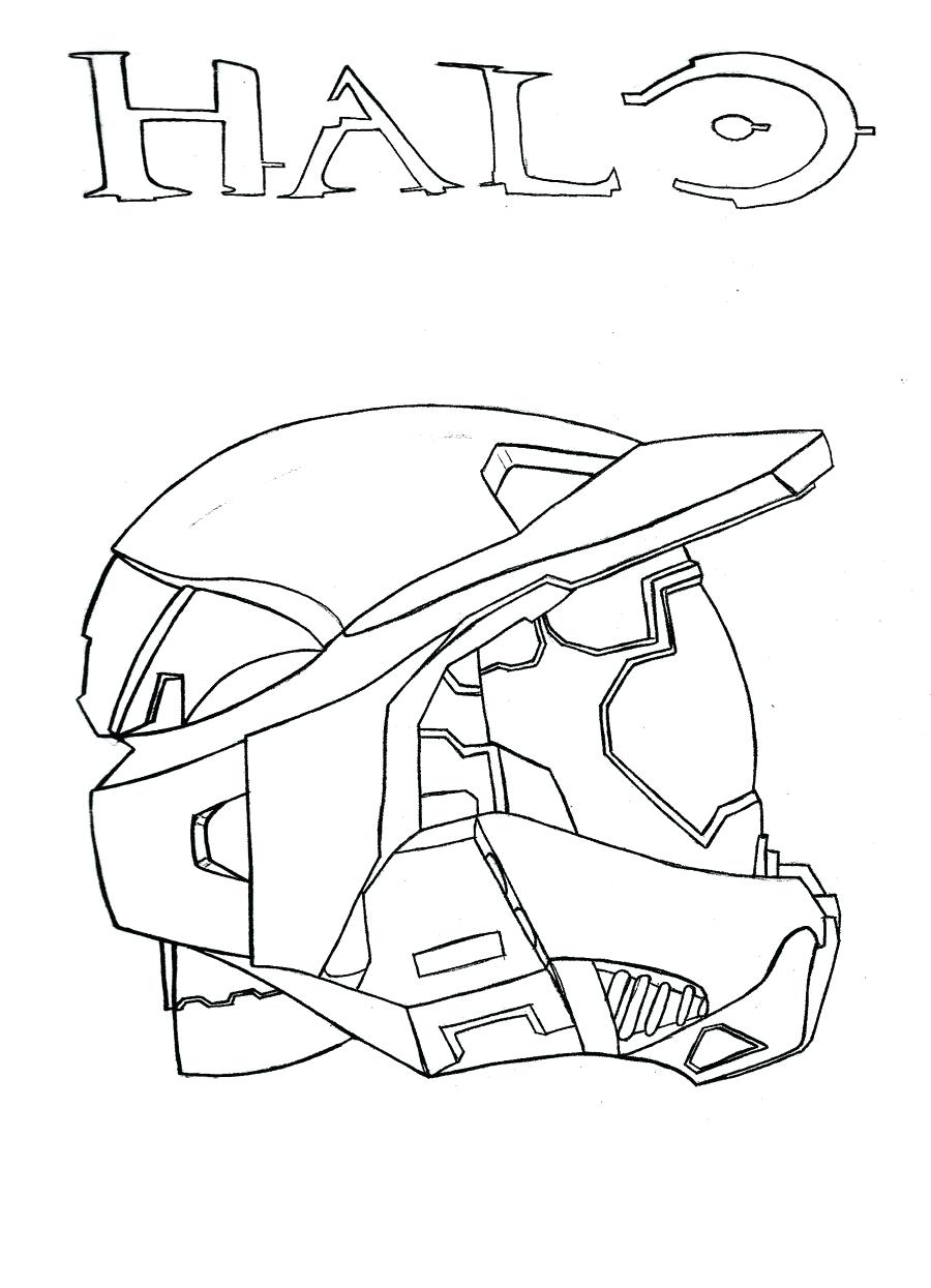 Halo Helmet Coloring Pages at GetColorings.com | Free printable ...