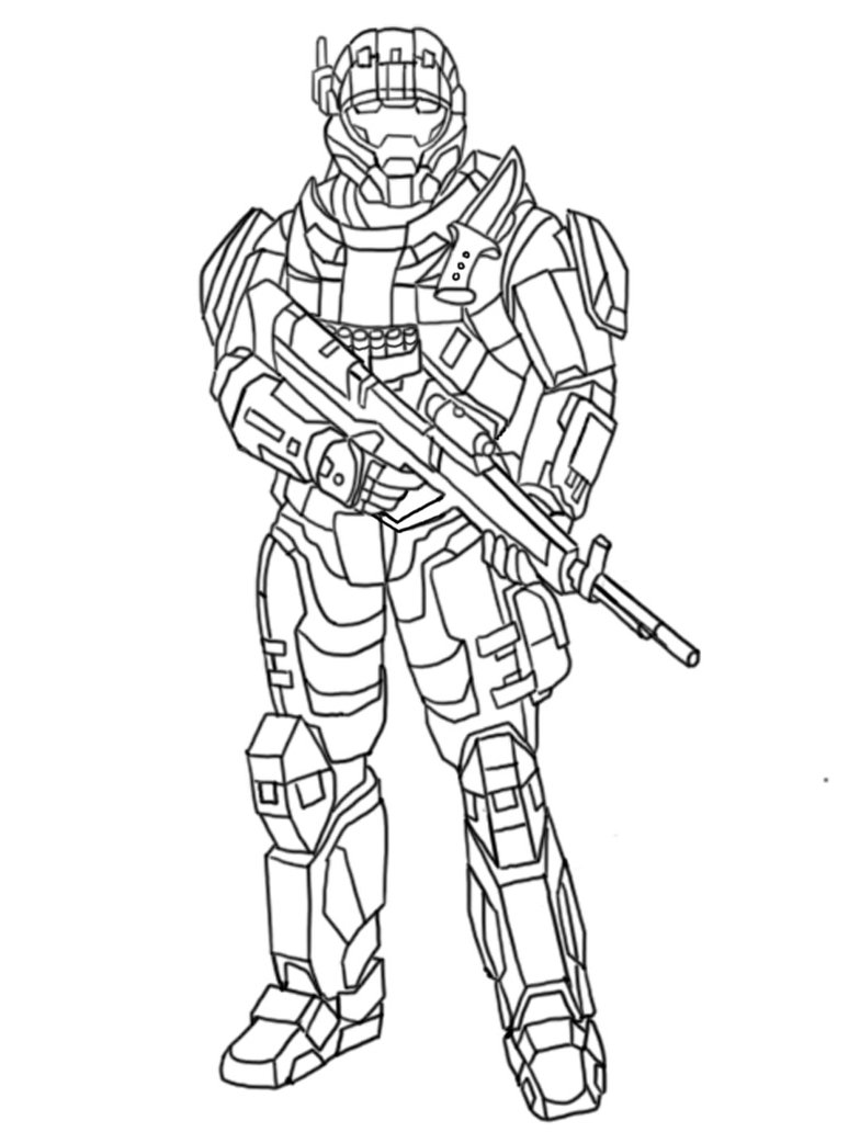 Halo Master Chief Coloring Pages