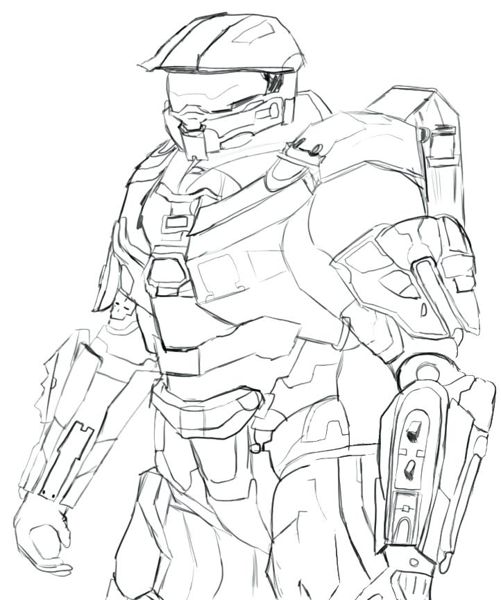 Exciting Halo Master Chief Coloring Pages Cool Master Chief 722x864 Exciting Halo Master Chief Coloring Pages Cool Master Chief