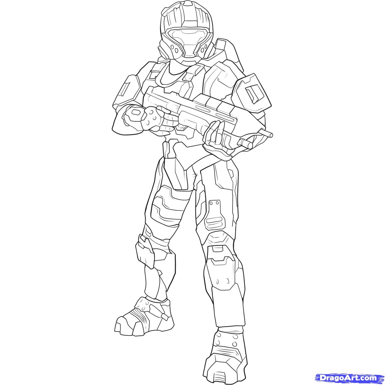 1301x1301 Awesome Cartoon Halo Spartan Coloring Pages Clipart Library
