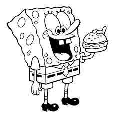 Hamburger Coloring Page