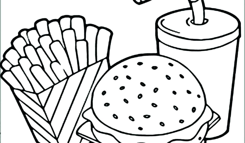 1024x600 French Fries Coloring Page French Fries Coloring Page Food