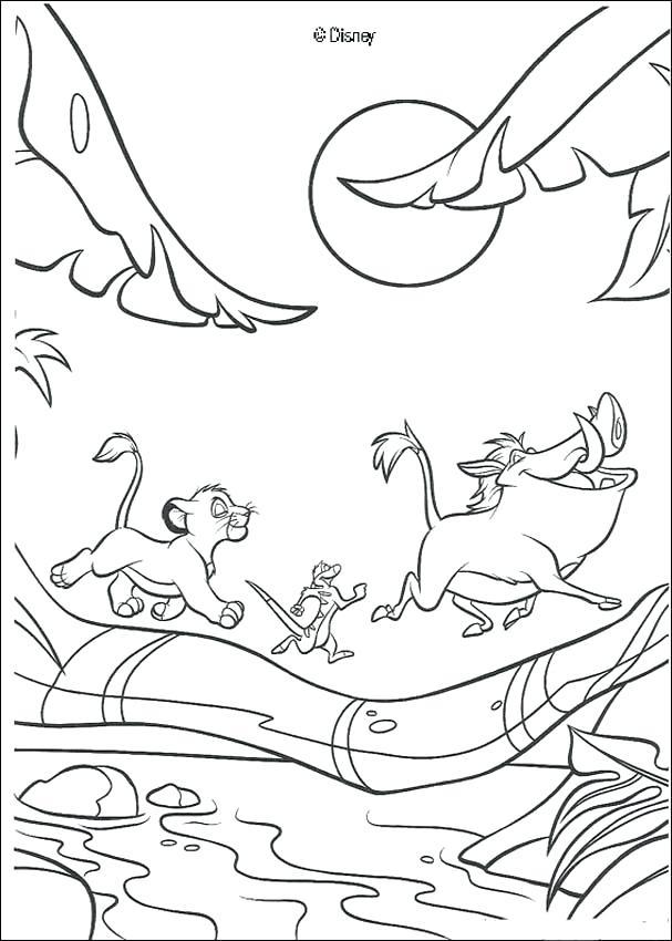 607x850 Lion King Coloring Pages Hammock Swing And Running Coloring Page