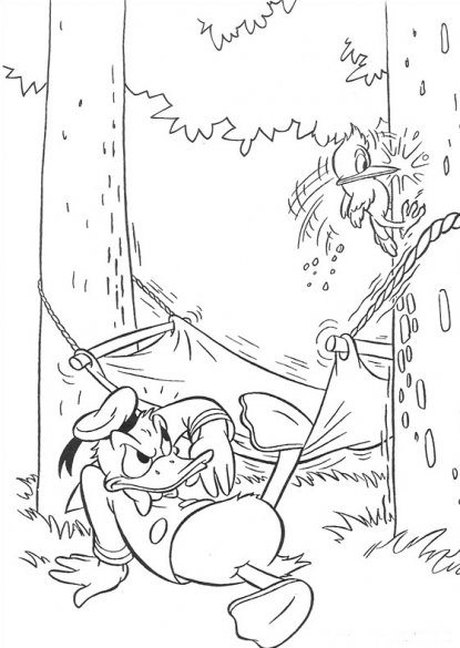 415x585 Donald Fall From Hammock Coloring Page Boys Pages