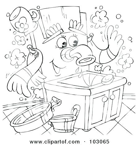 450x470 Printable Hand Washing Coloring Pages Hand Washing Coloring Page