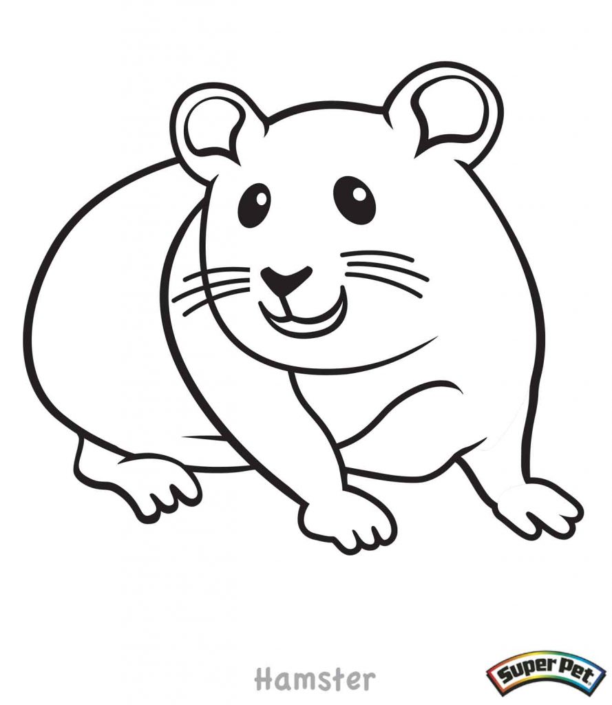889x1024 Hamster Coloring Pages