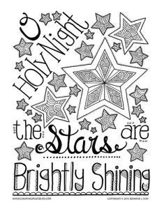 232x300 New Christmas Coloring Pages Holy Night, Hand Drawn And Bullet