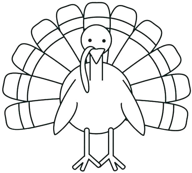 615x554 Printable Turkey Coloring Page Preschool Turkey Coloring Pages