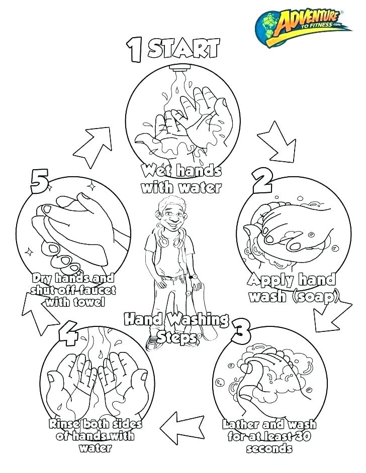 728x942 Hand Washing Coloring Pages Germ Coloring Page Germs Coloring