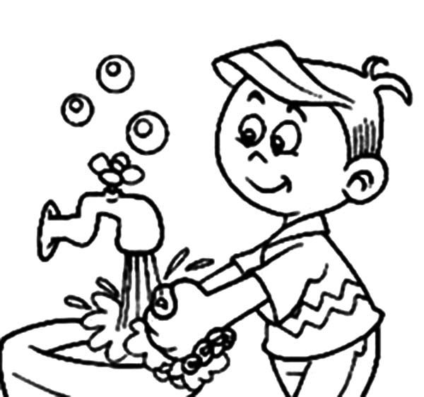 600x563 Free Coloring Page Hand Washing For Kids Coloring Pages New