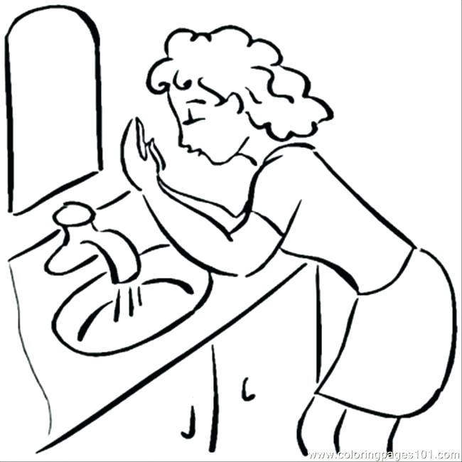 650x650 Handwashing Coloring Pages Hand Washing Coloring Pages