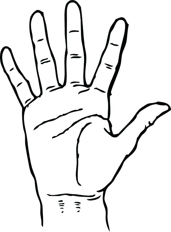 600x815 Handprint Coloring Page