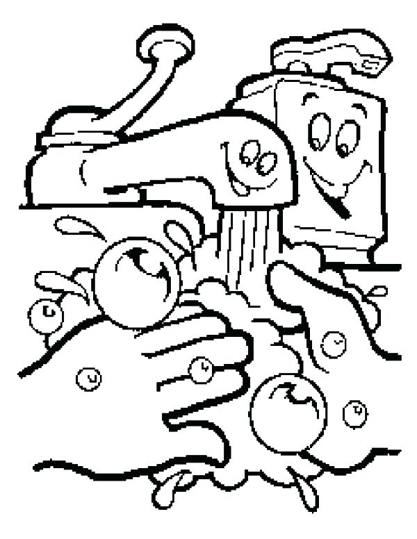 Handwashing Coloring Pages Hand Washing Coloring Pages 600x776 Handwashing Coloring Pages Hand Washing Coloring Pages
