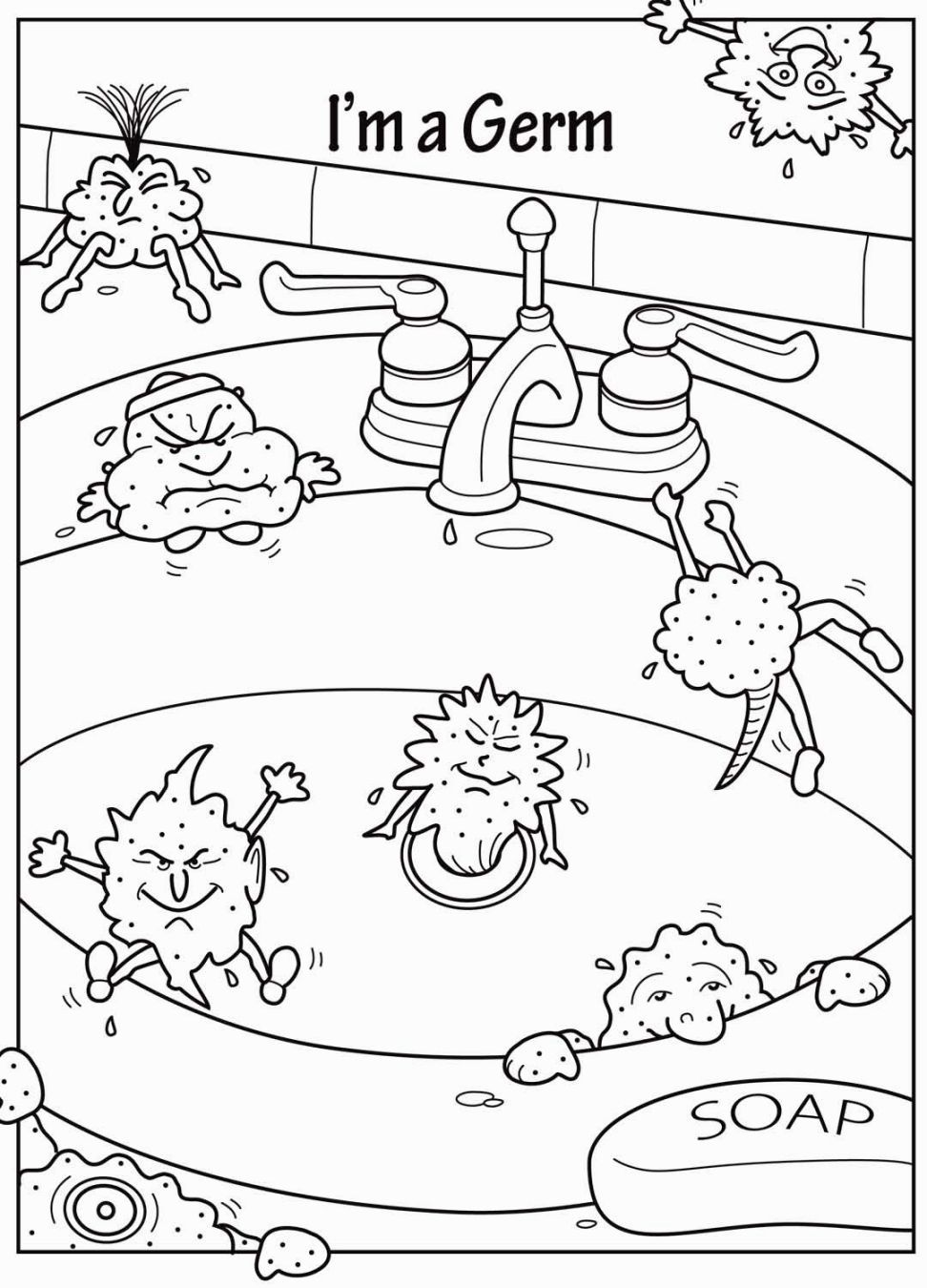 Germ Coloring Page Coloring Pages Activities 972x1350 Germ Coloring Page Coloring Pages Activities