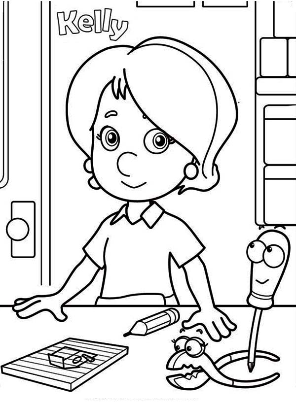 Handy Manny Coloring Pages To Print Kelly Squeeze And Felipe Handy 600x824 Handy Manny Coloring Pages To Print Kelly Squeeze And Felipe Handy