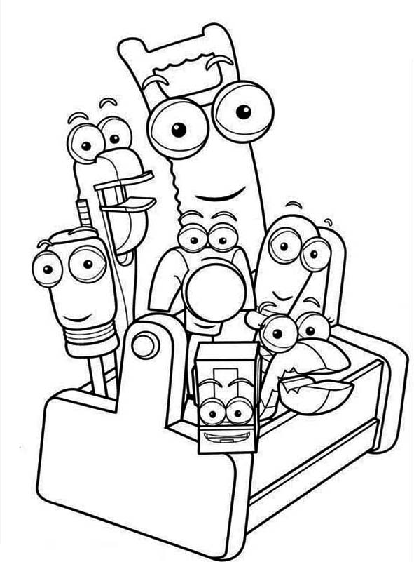 Great Tools Of Handy Manny Coloring Page 591x801 Great Tools Of Handy Manny Coloring Page