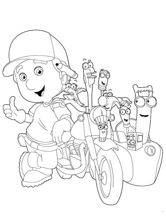 Printable The Tools With Handy Manny Coloring For Kids Kiddos 554x744 Printable The Tools With Handy Manny Coloring For Kids Kiddos