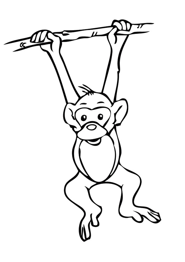 Hanging Monkey Coloring Pages at GetColorings.com | Free printable ...