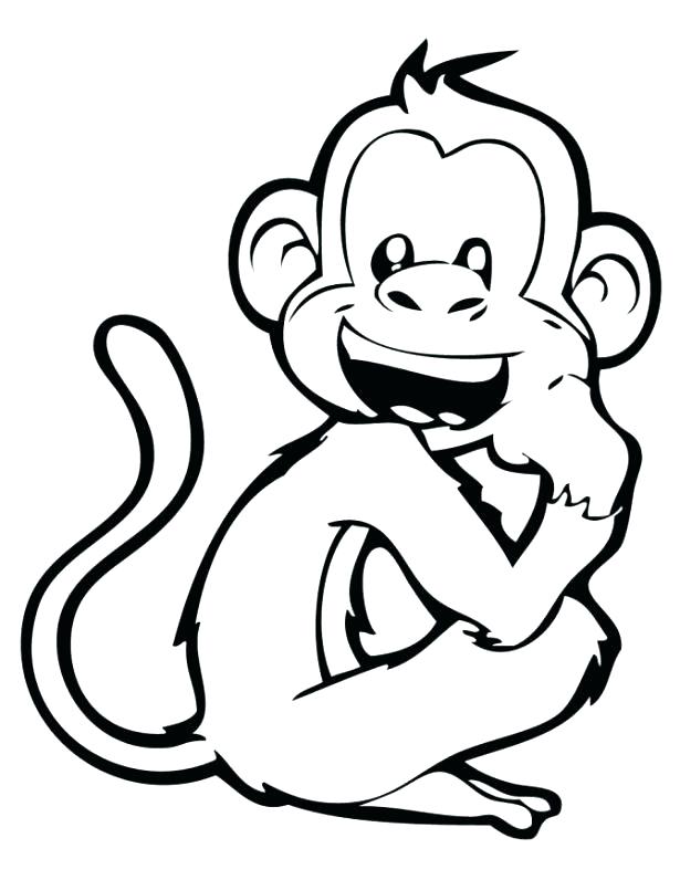 615x796 Monkeys Coloring Pages Cute Cartoon Monkey Coloring Pages Kids
